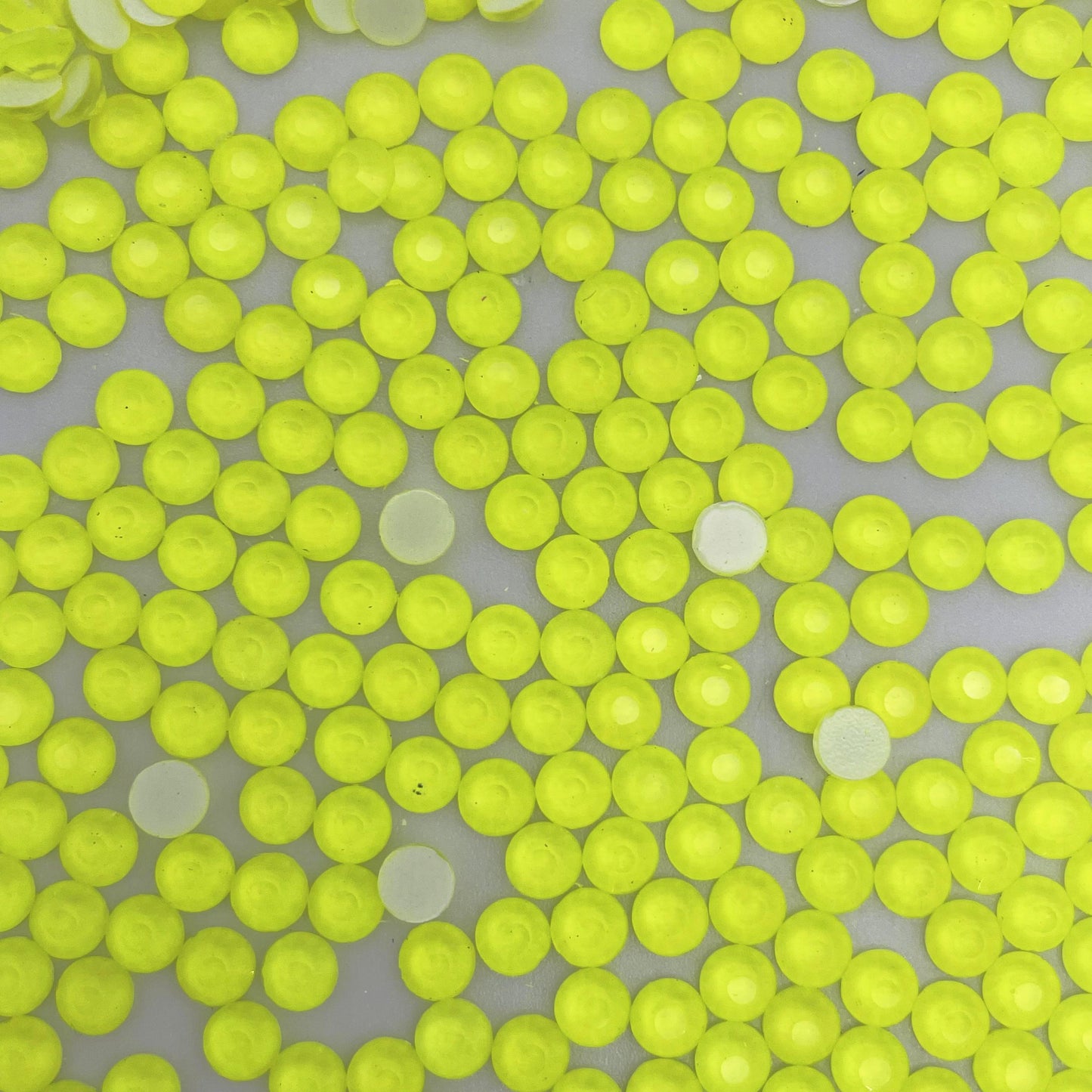 Neon Yellow Glass Rhinestones