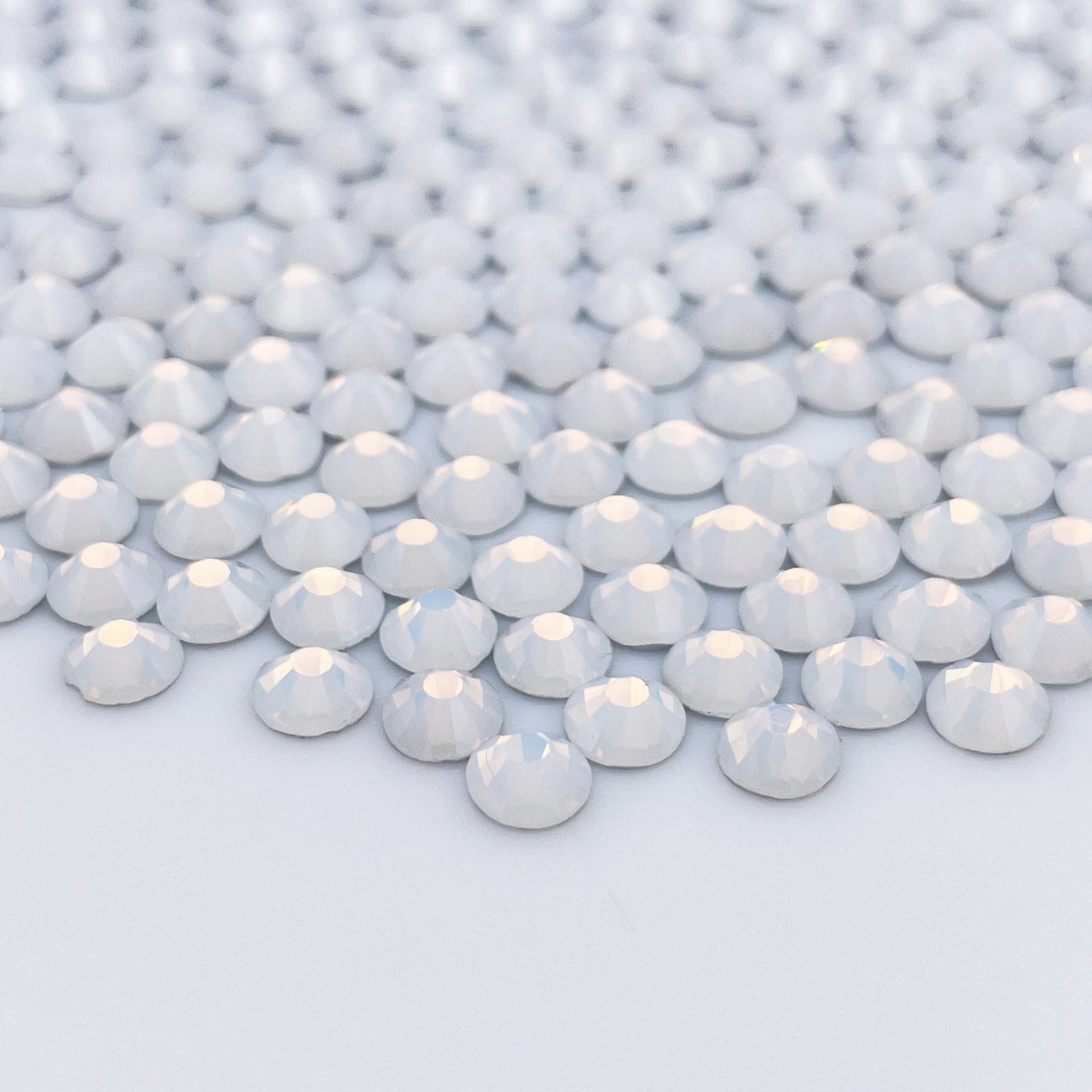 White Opal Glass Rhinestones