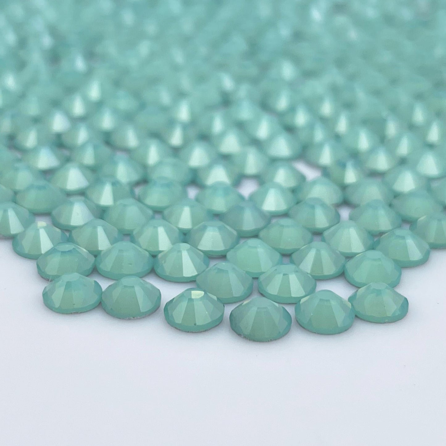 Green Opal Glass Rhinestones