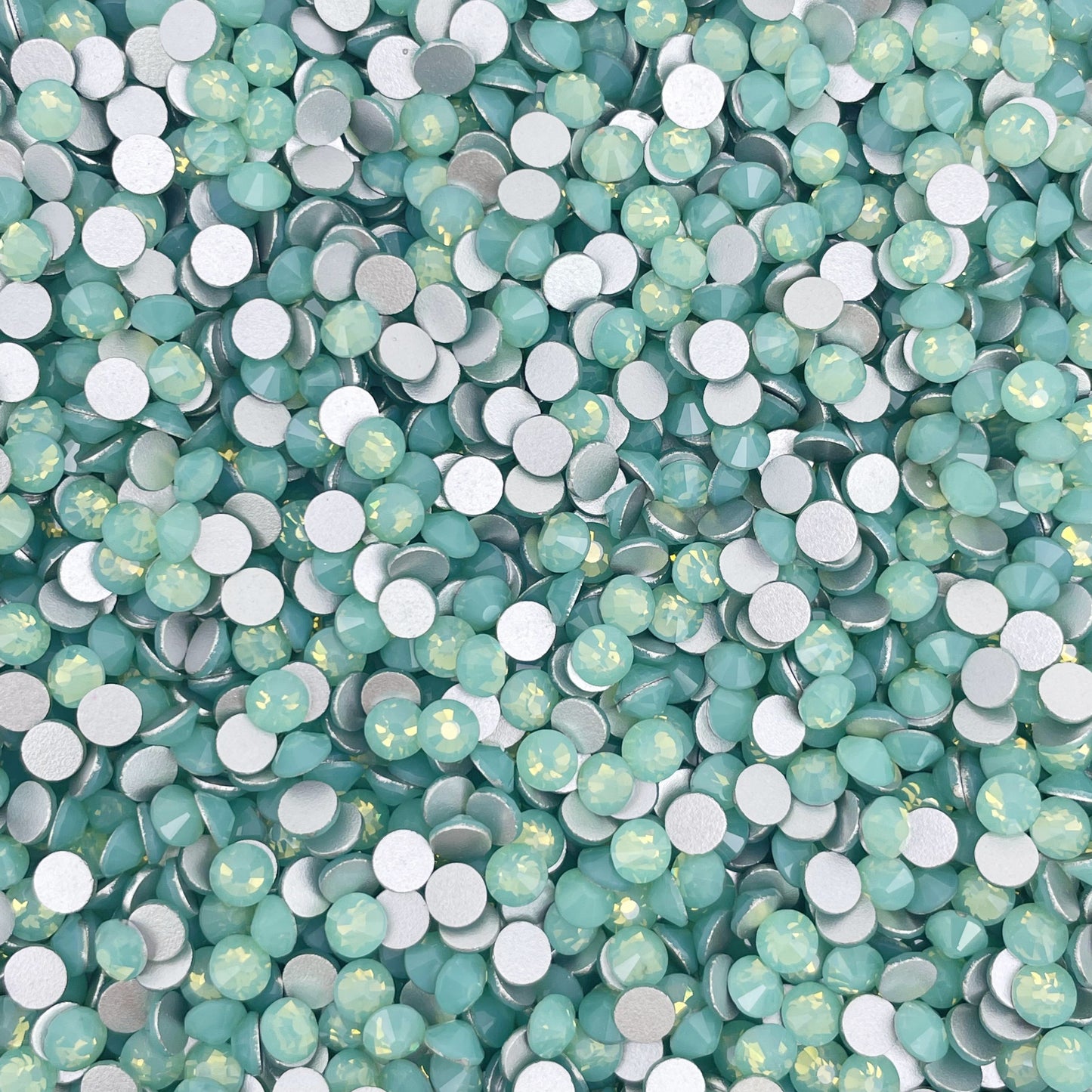 Green Opal Glass Rhinestones