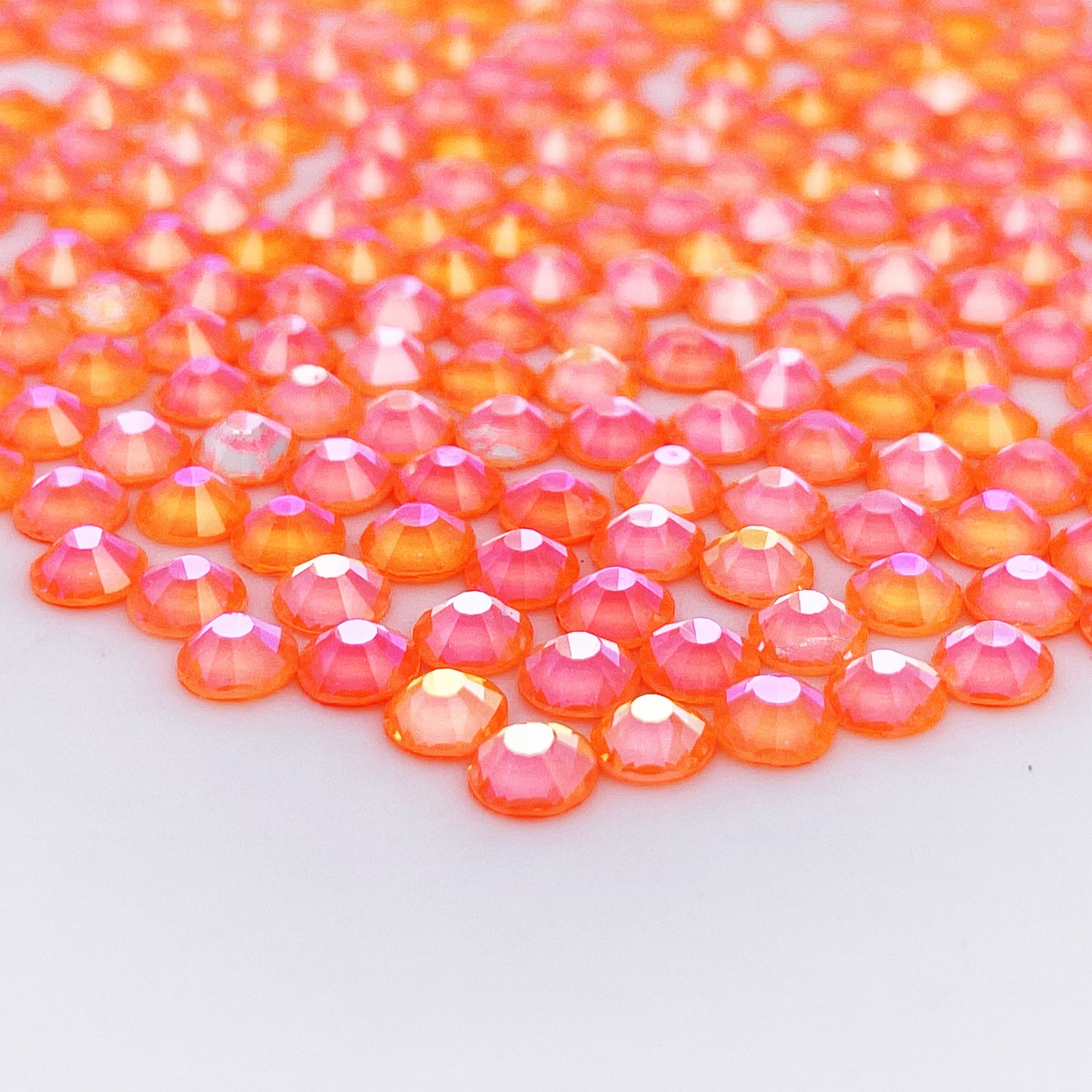 Luminous Orange Glass Rhinestones