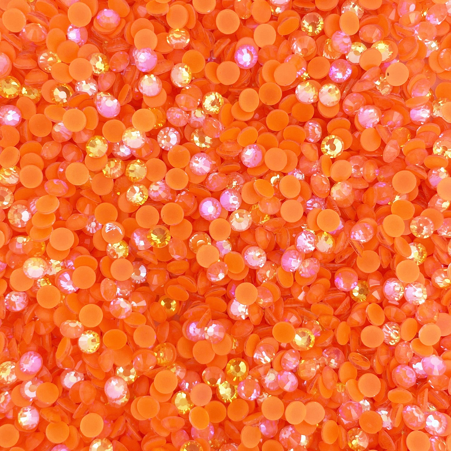 Luminous Orange Glass Rhinestones