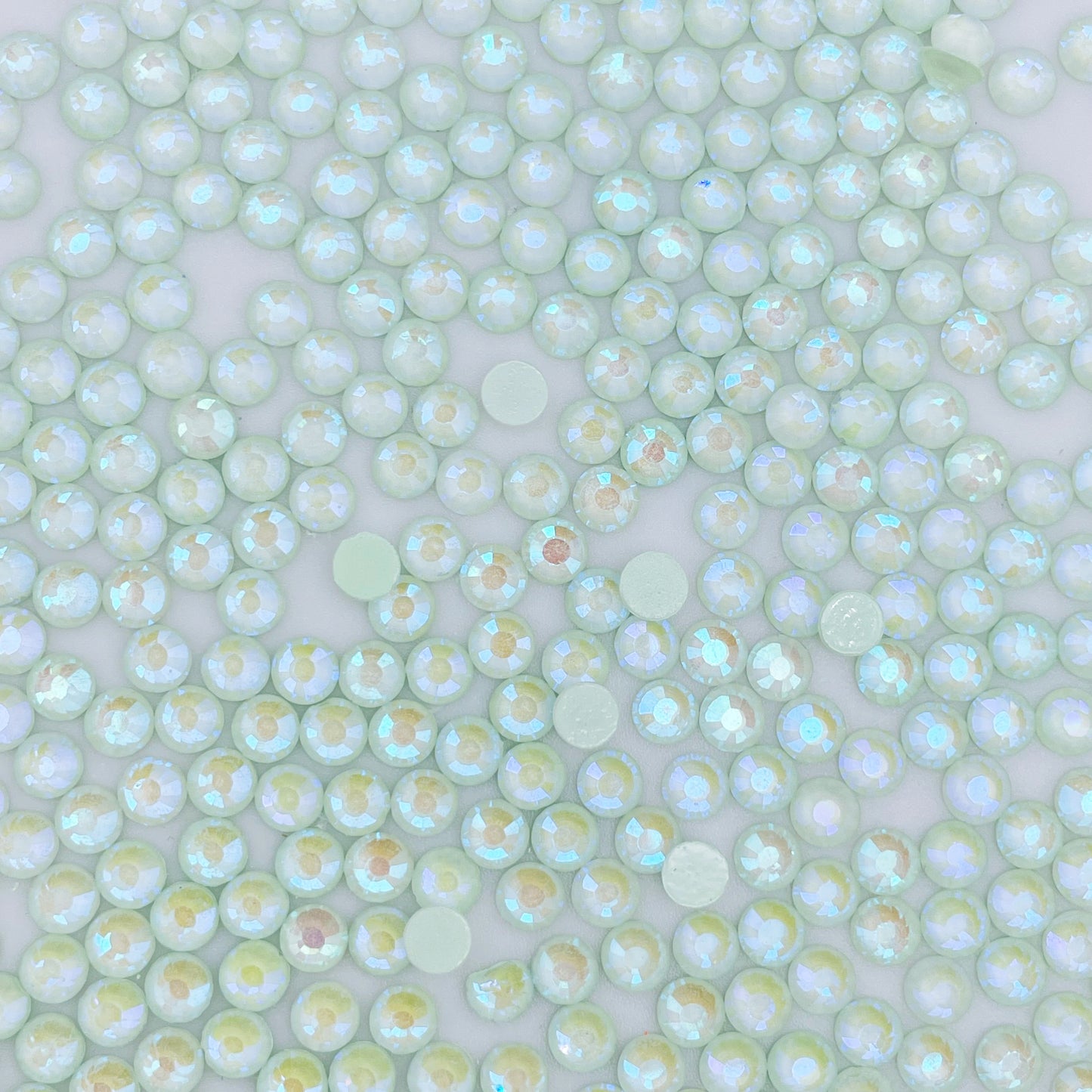 Luminous Green Glass Rhinestones