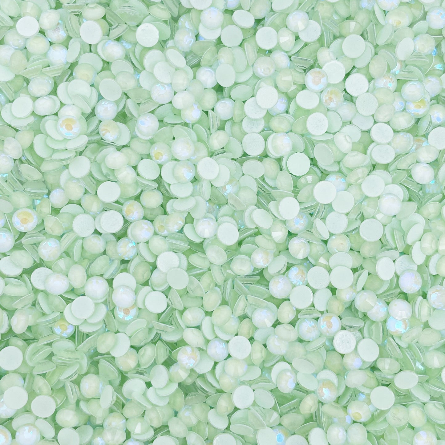 Luminous Green Glass Rhinestones