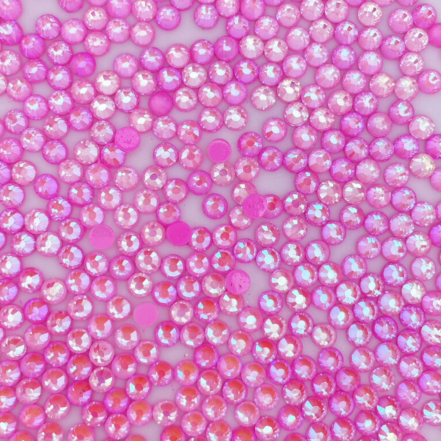 Luminous Rose Glass Rhinestones