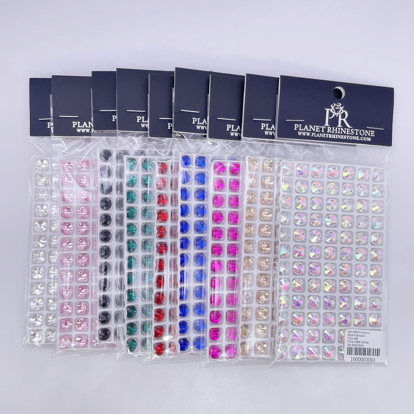 Round | 8*8mm | Sew-on Rhinestones
