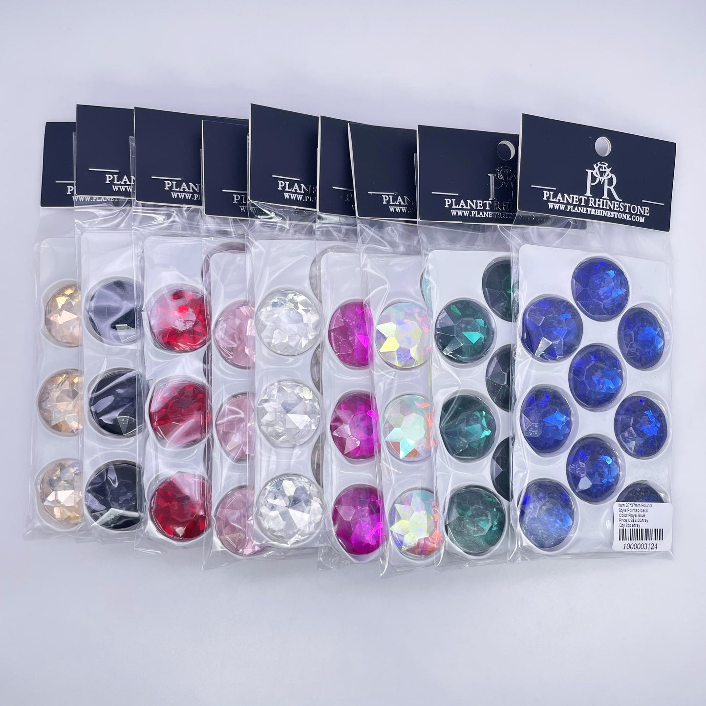 Round | 27*27mm | Pointed Back Rhinestones