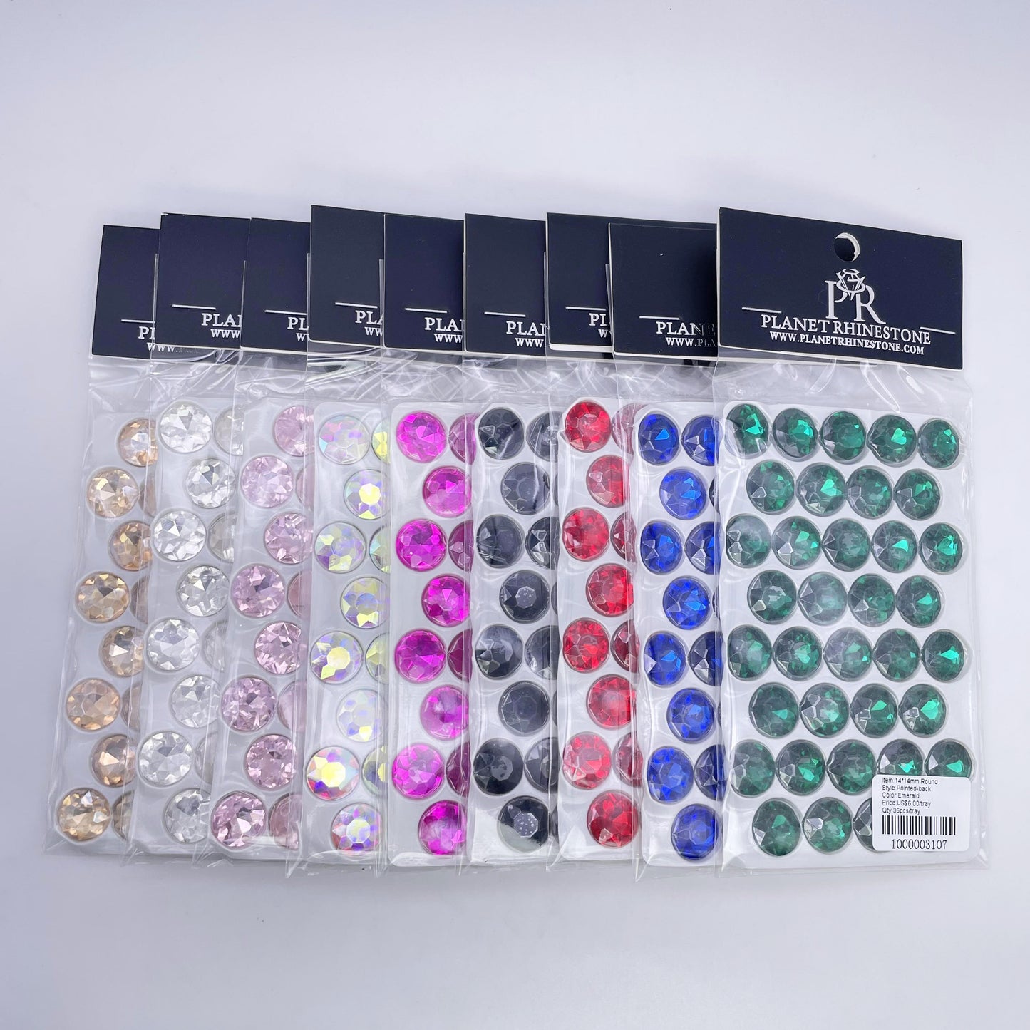 Round | 14*14mm | Pointed Back Rhinestones