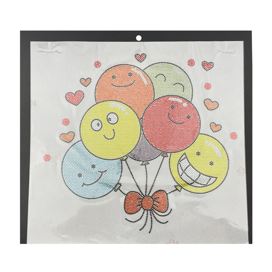 Happy Balloon Rhinestone Hotfix Transfer