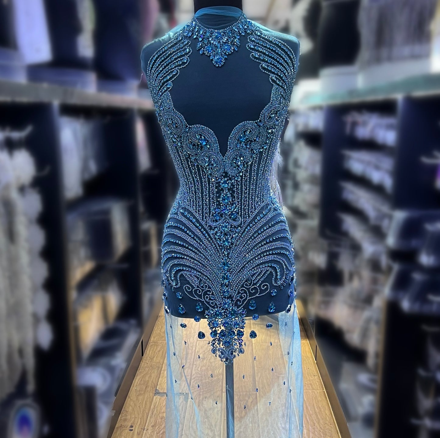 J Lo Rhinestone Fabric