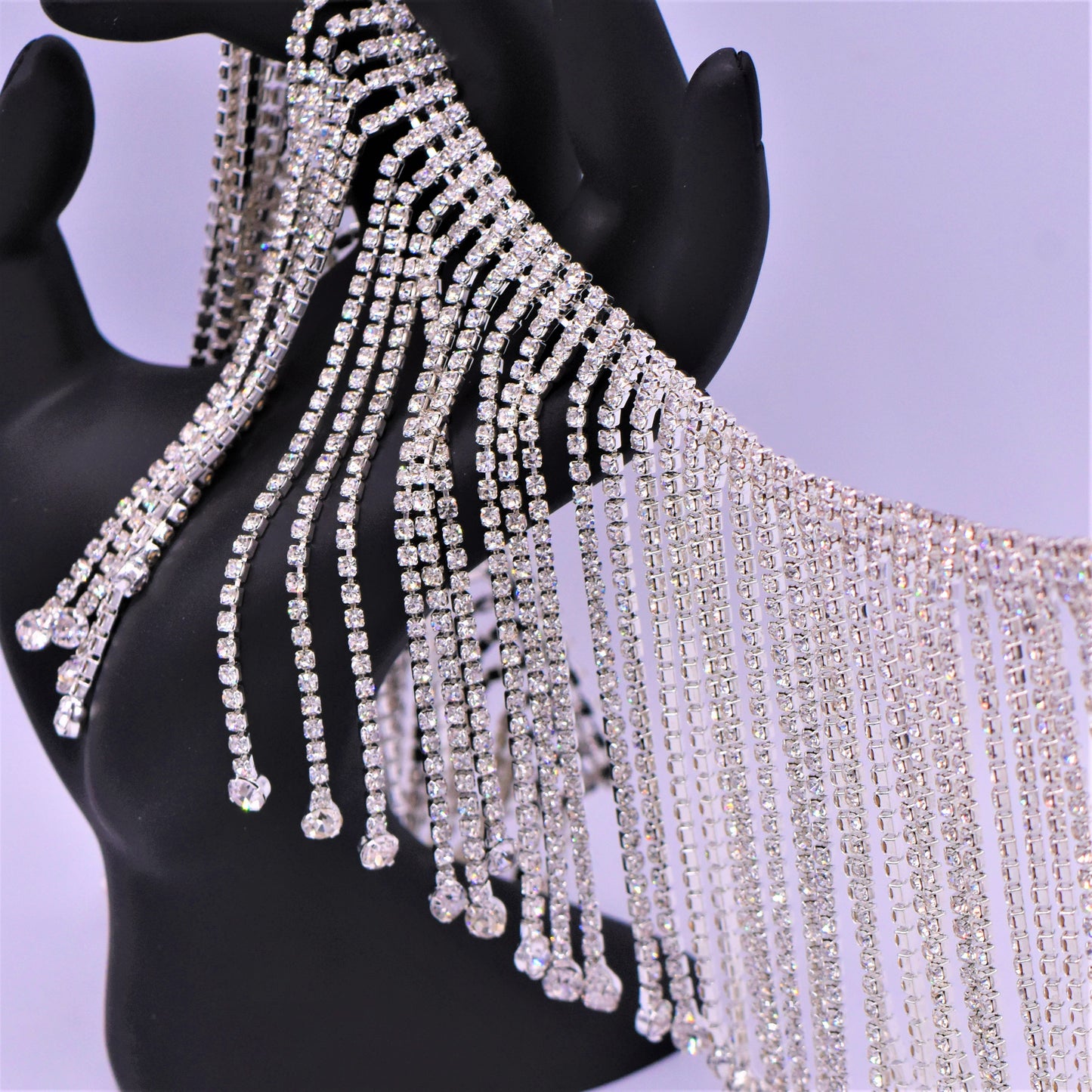 4" Crystal Rhinestone Fringe | Crystal Trim