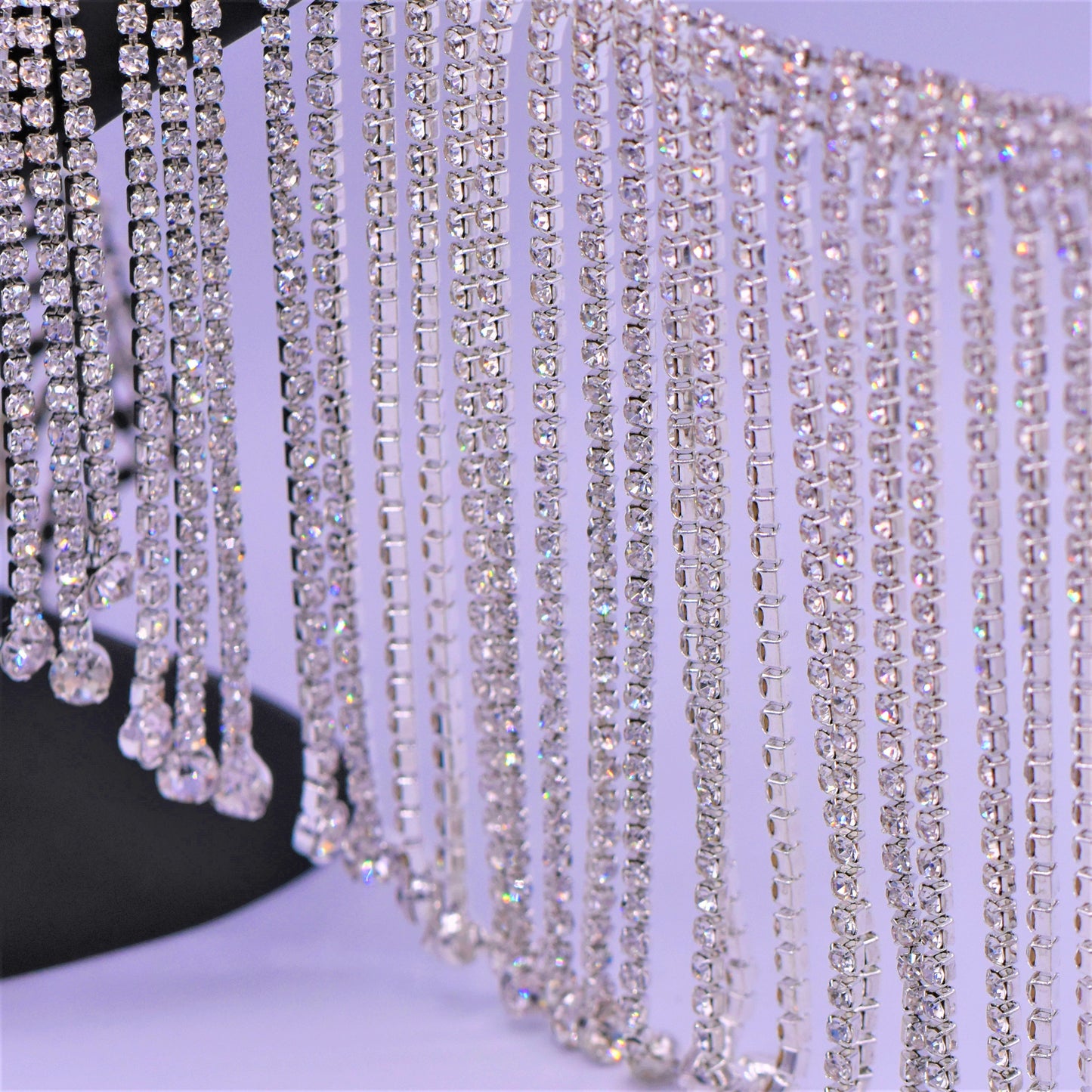 4" Crystal Rhinestone Fringe | Crystal Trim