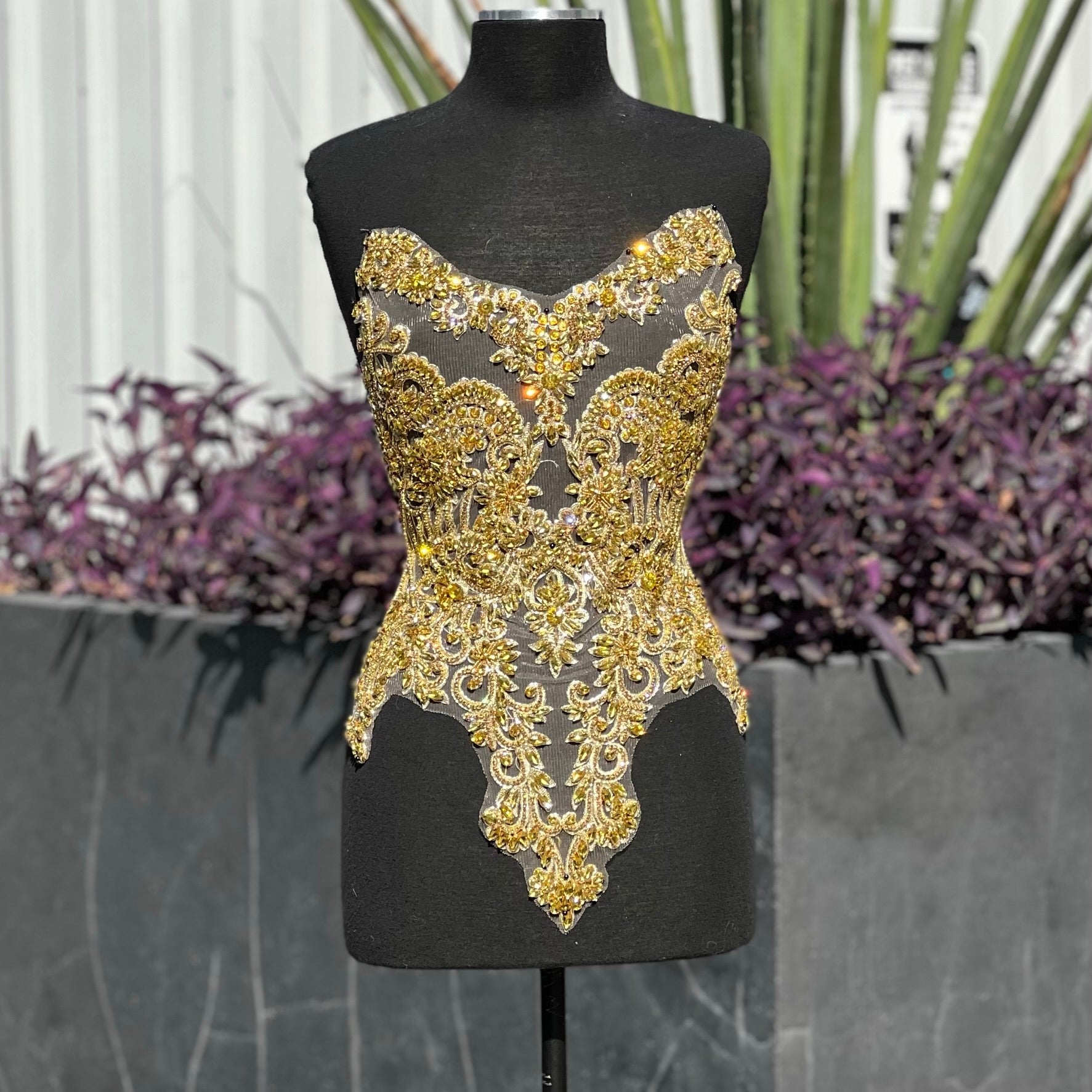 Jasmine Rhinestone Bodice | Gold | Planet Rhinestone Jasmine Rhinestone Bodice | Gold | Planet Rhinestone
