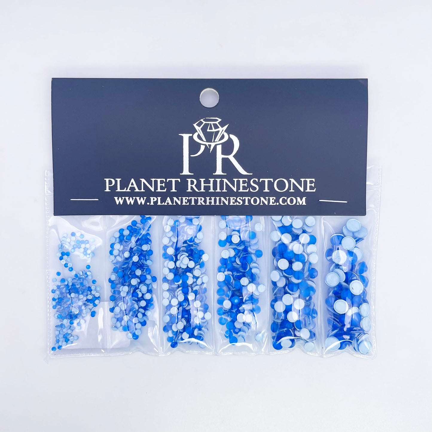 Neon Blue Glass Rhinestones
