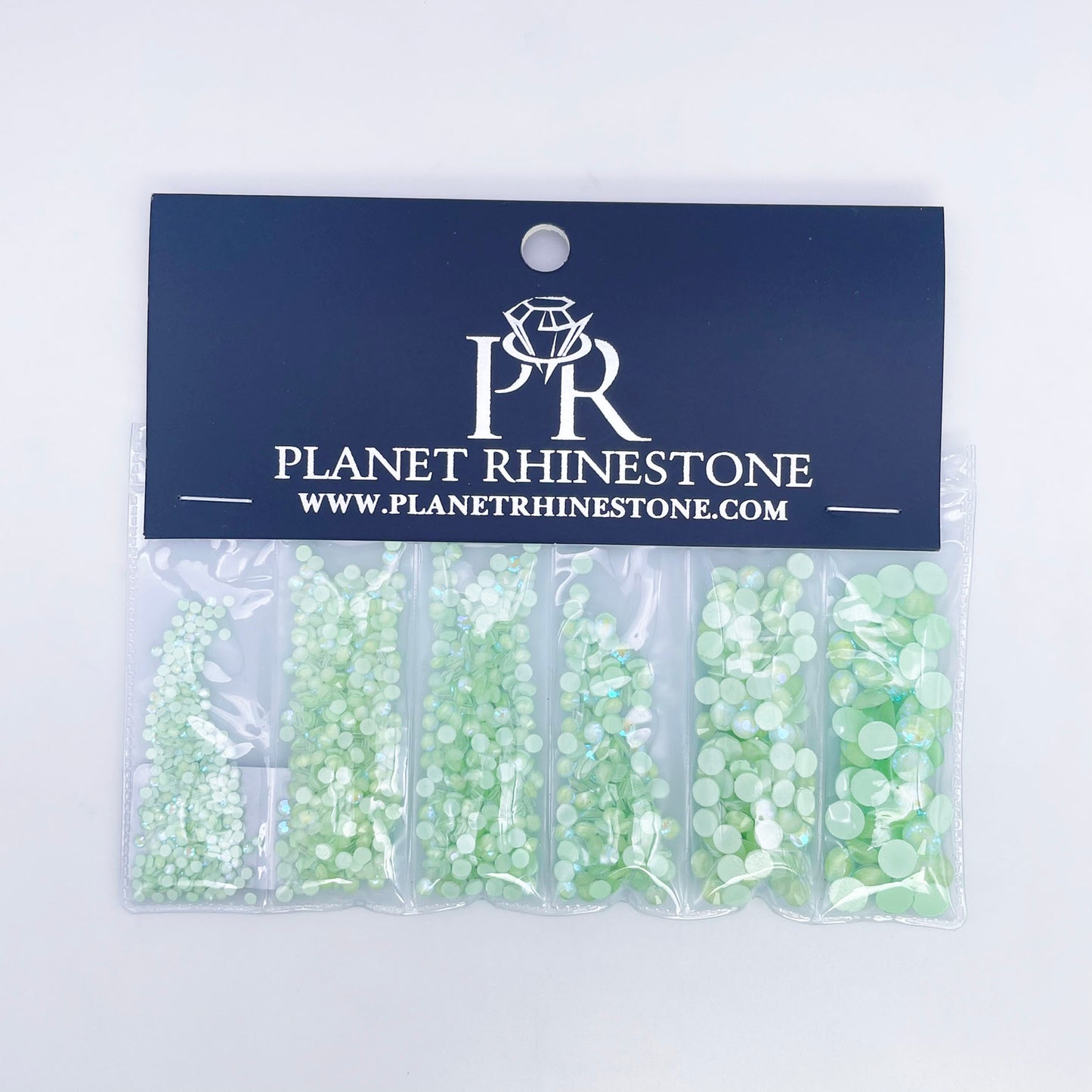 Luminous Green Glass Rhinestones