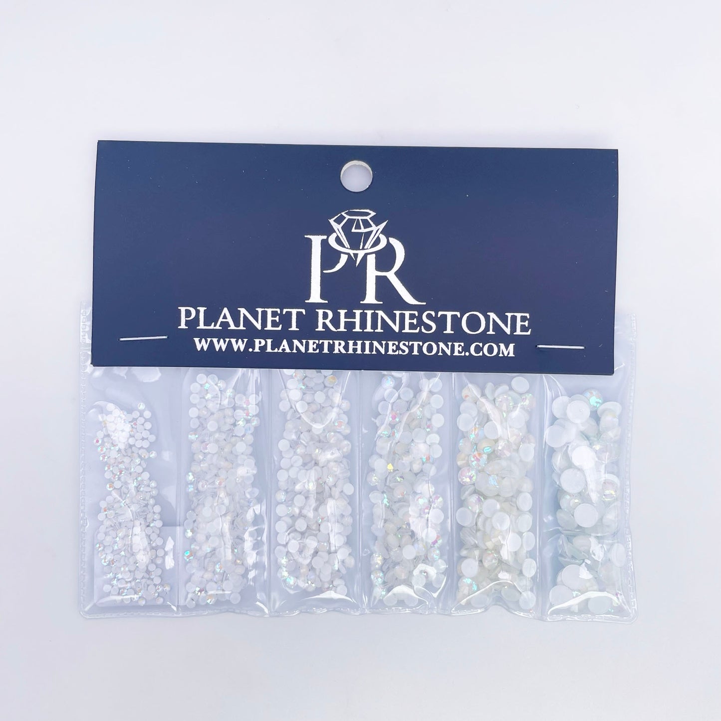 Luminous White Glass Rhinestones