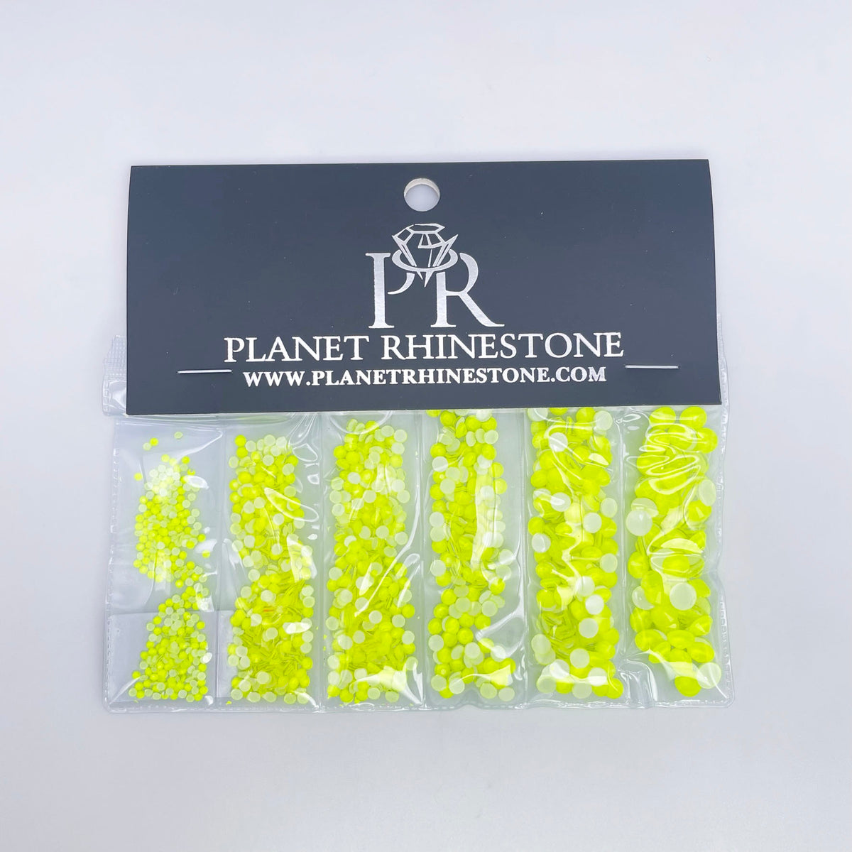 Neon Yellow Glass Rhinestones