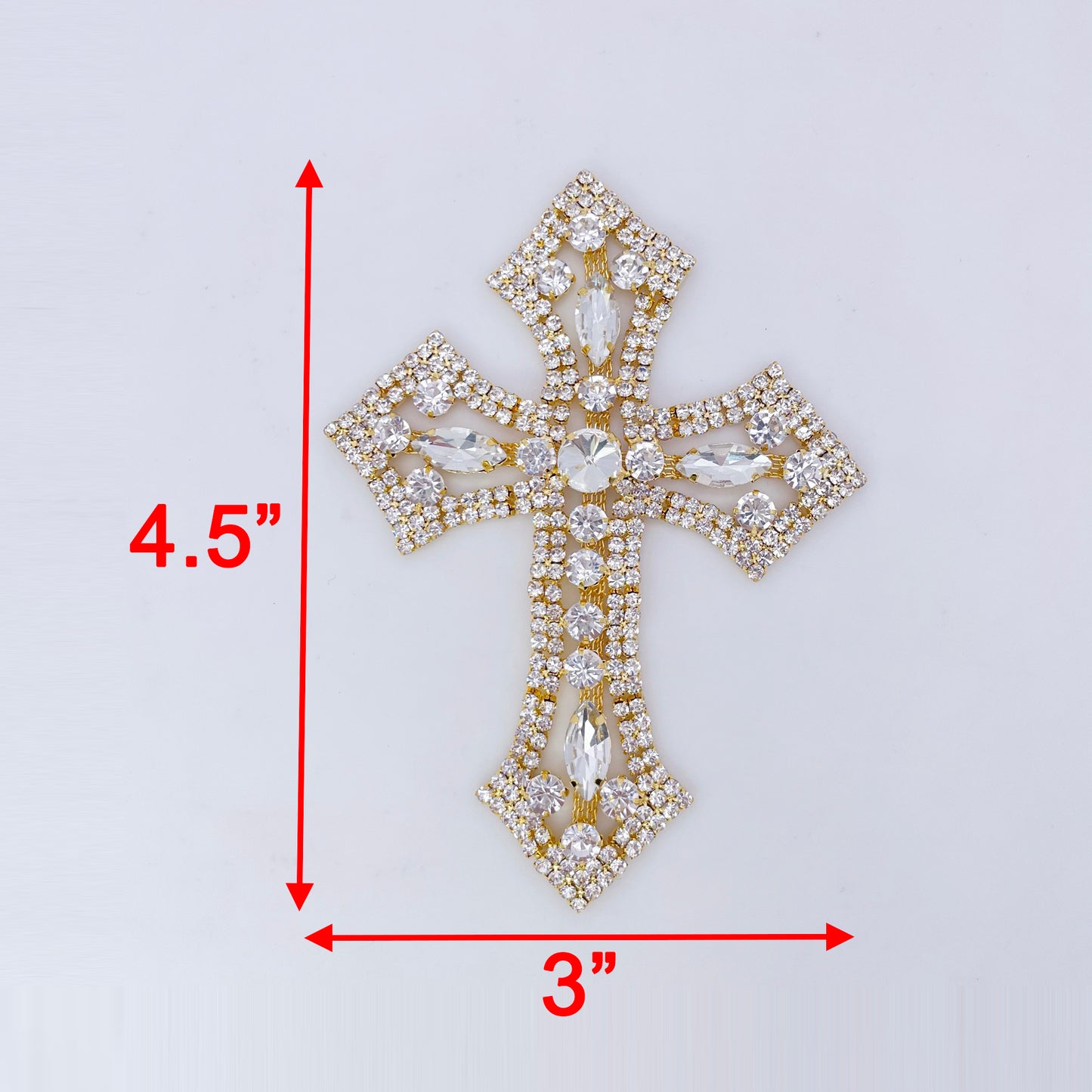 Gold Rhinestone Cross