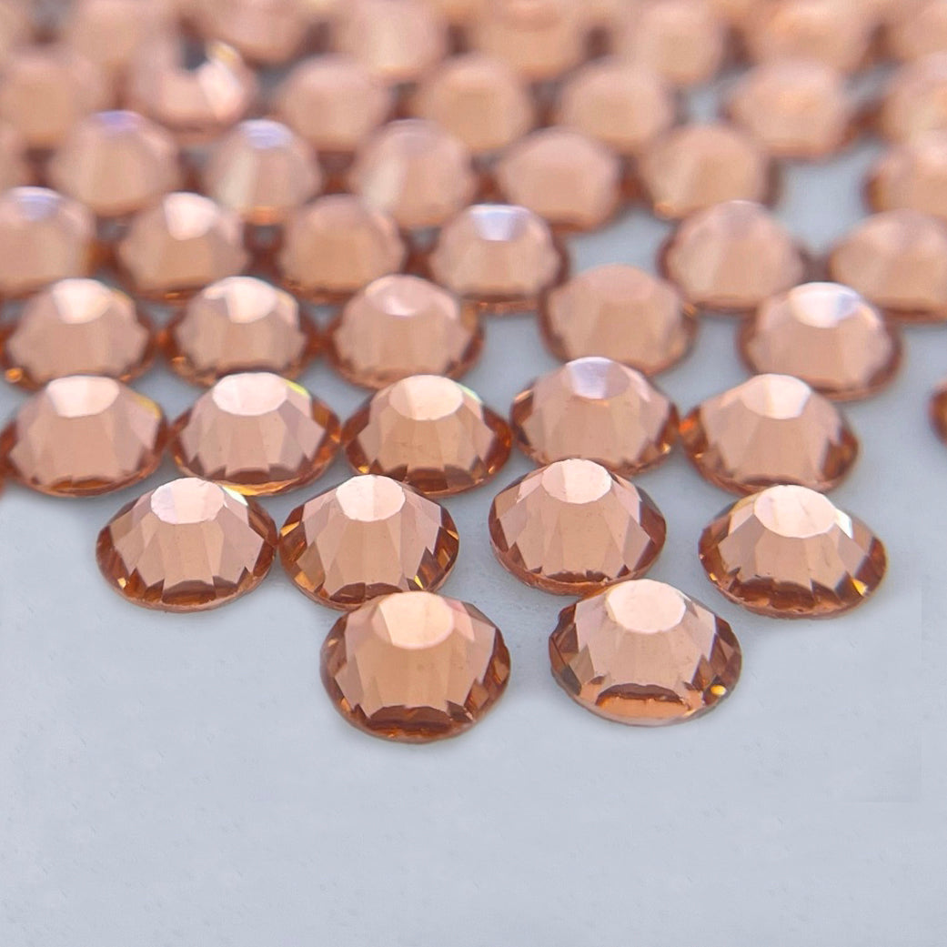 Lt. Peach Glass Rhinestones