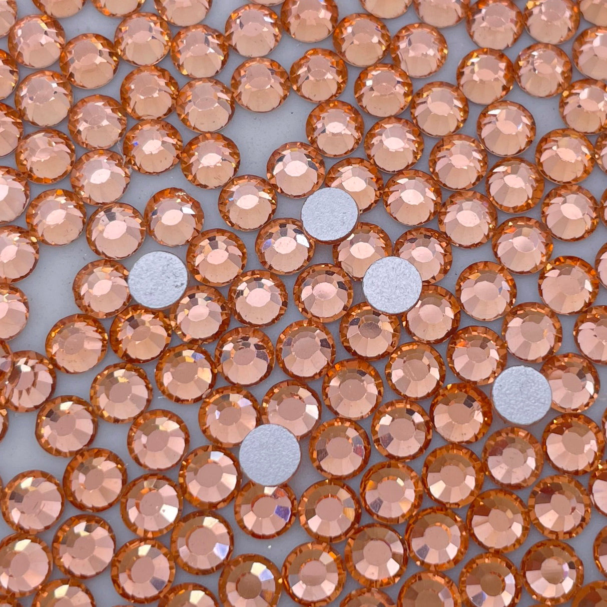 Lt. Peach Glass Rhinestones