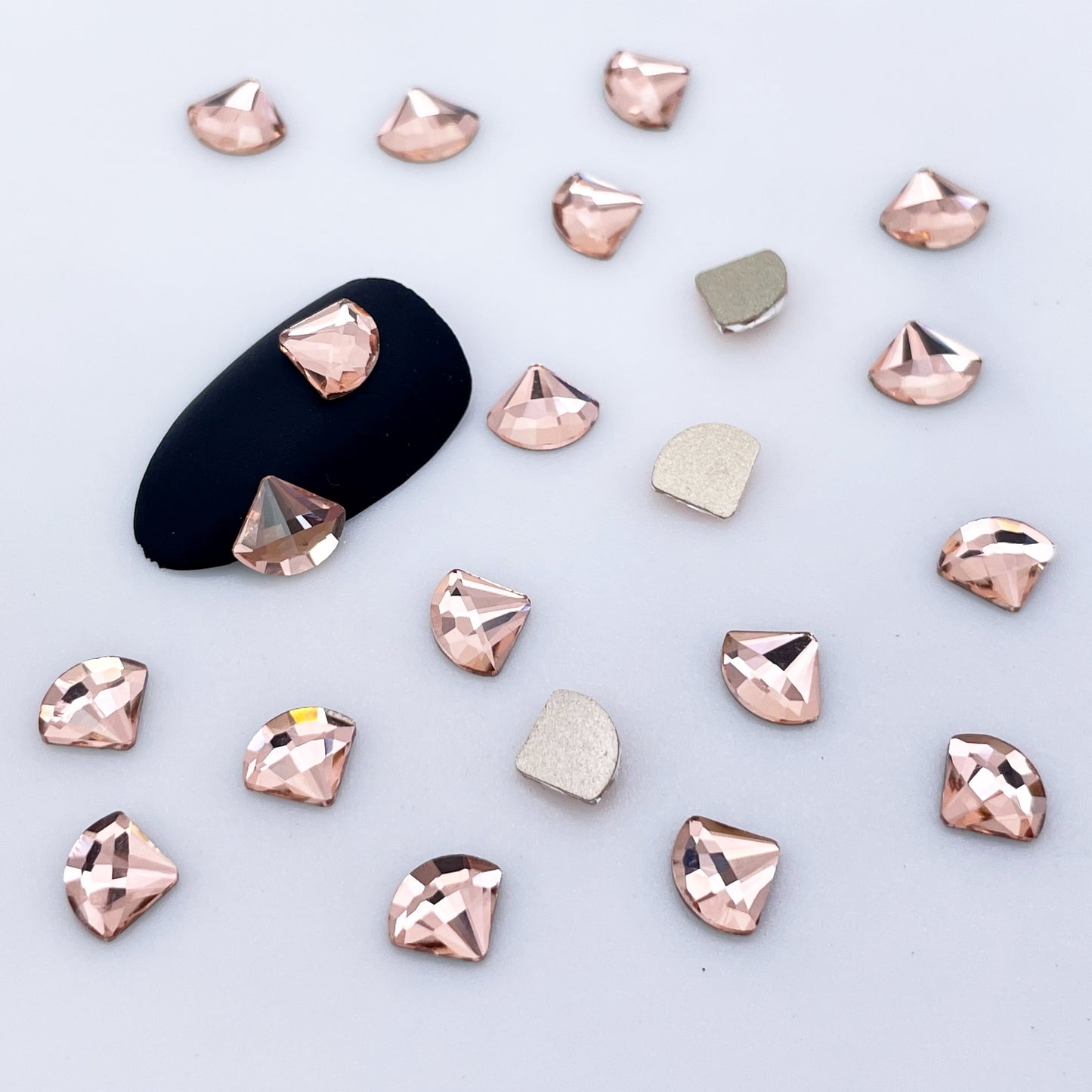 6*8 Fan Shape Glass Rhinestones