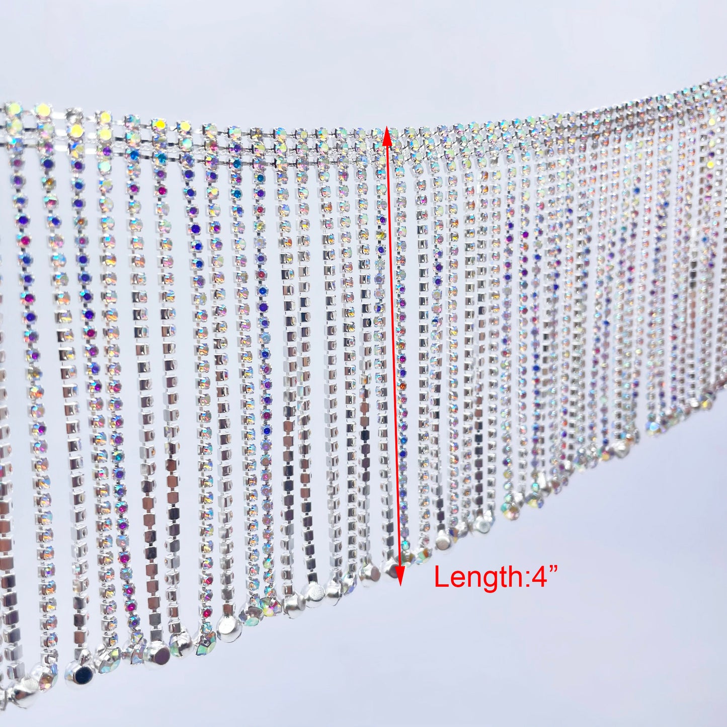 4"  Rhinestone Fringe