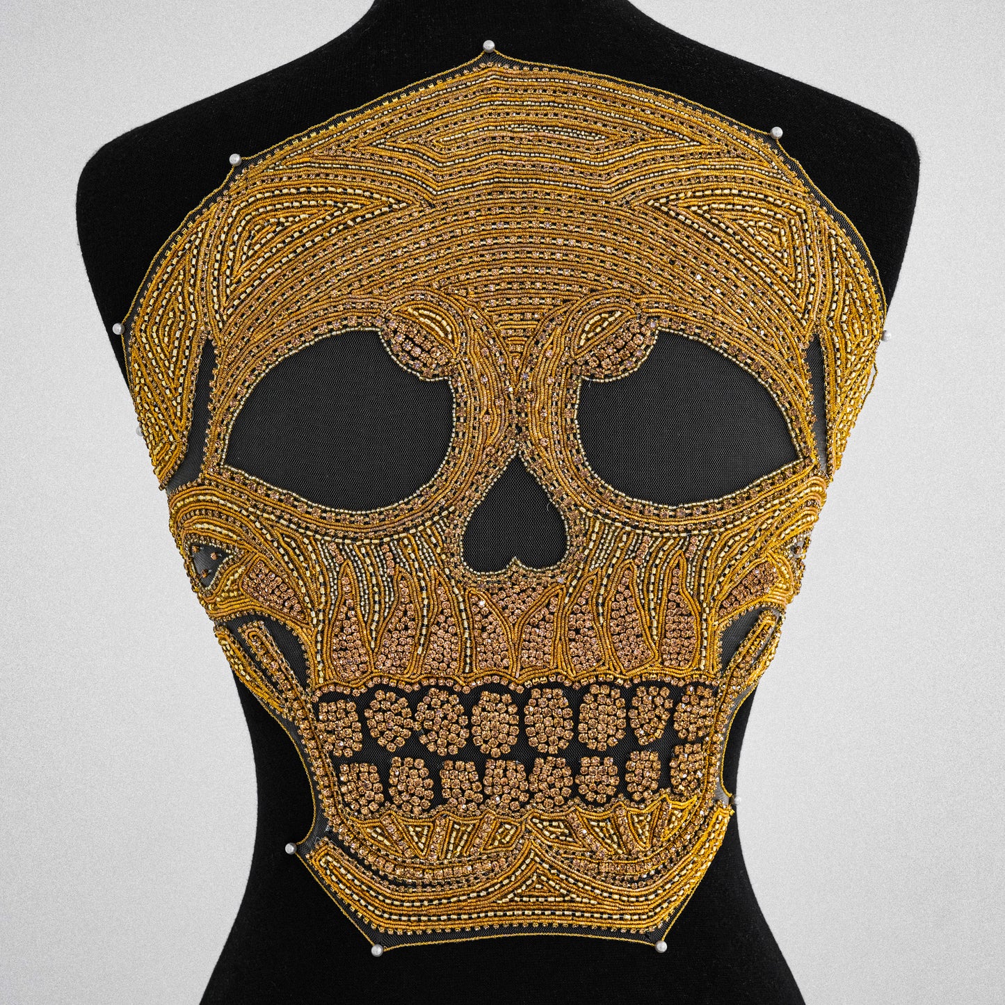 Rhinestone Skull Applique