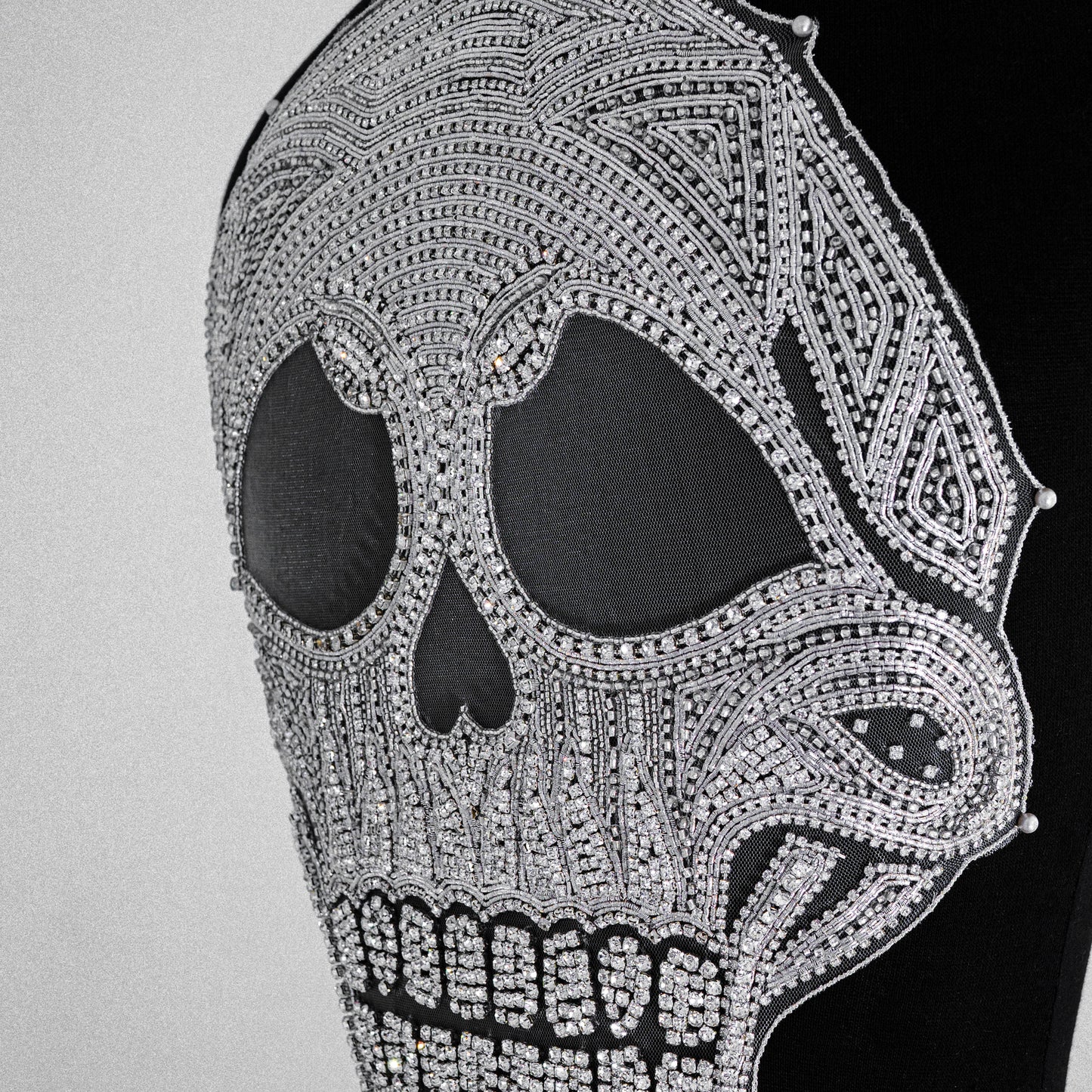 Rhinestone Skull Applique