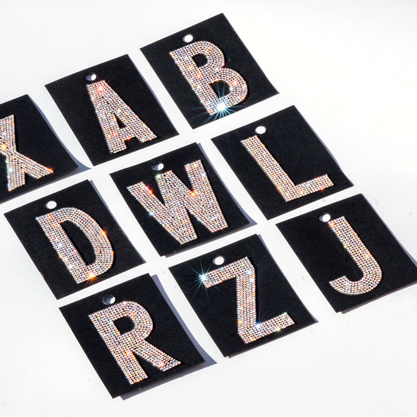 3" AB Iron On Rhinestone Letters | L-5