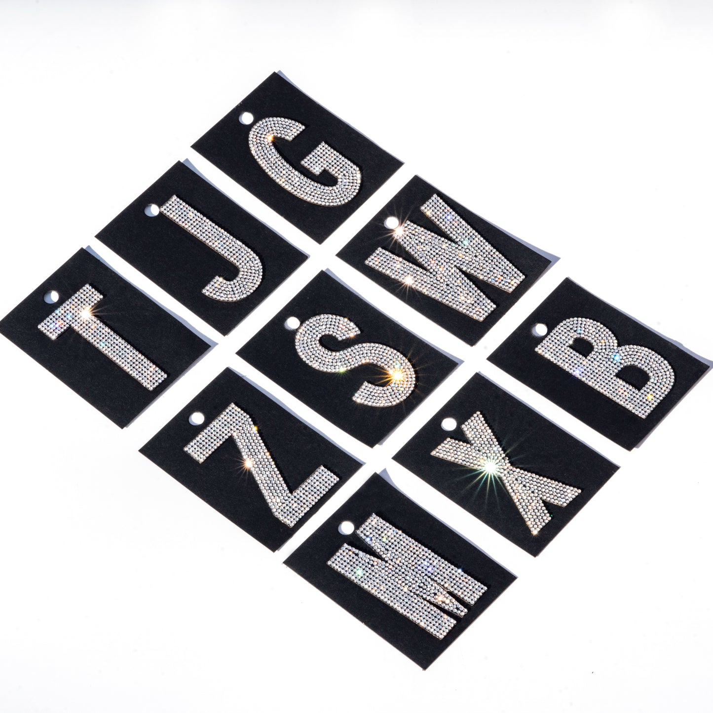 3" Rhinestone Iron On Letters | Crystal Letter Patch | L-6