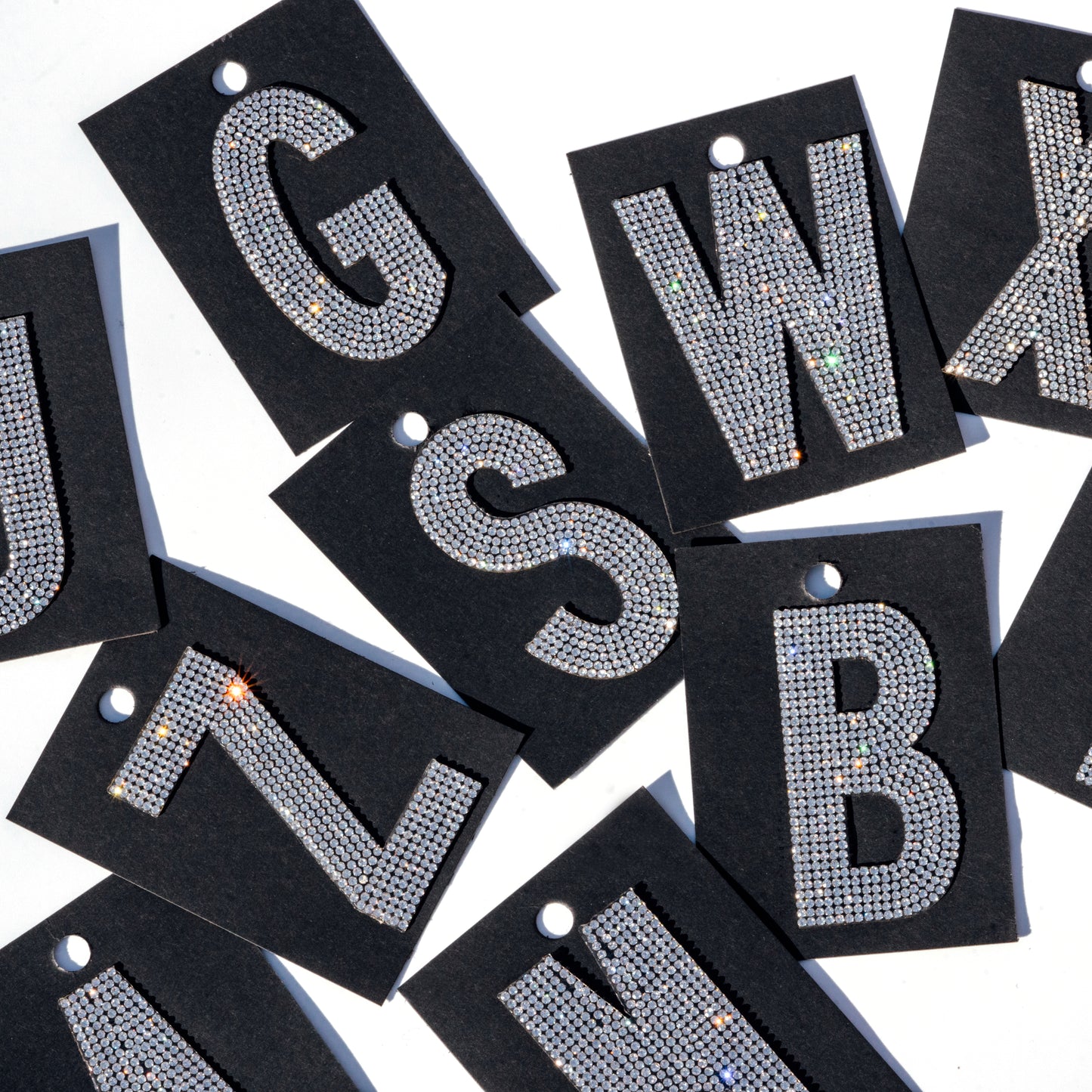3" Rhinestone Iron On Letters | Crystal Letter Patch | L-6