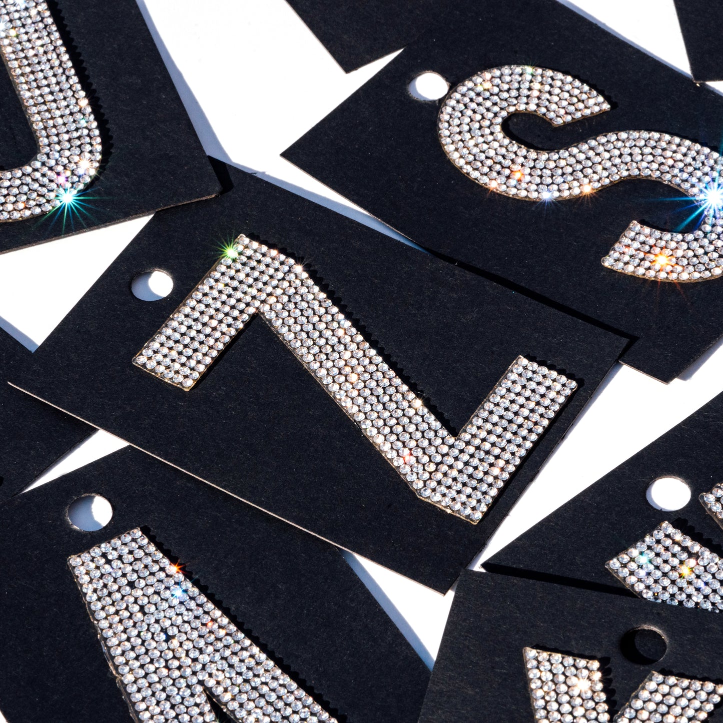 3" Rhinestone Iron On Letters | Crystal Letter Patch | L-6