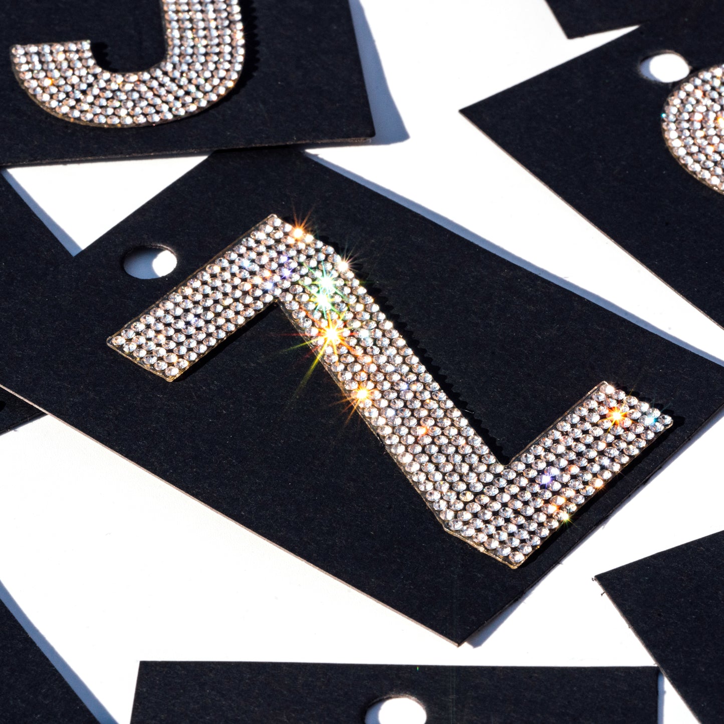 3" Rhinestone Iron On Letters | Crystal Letter Patch | L-6