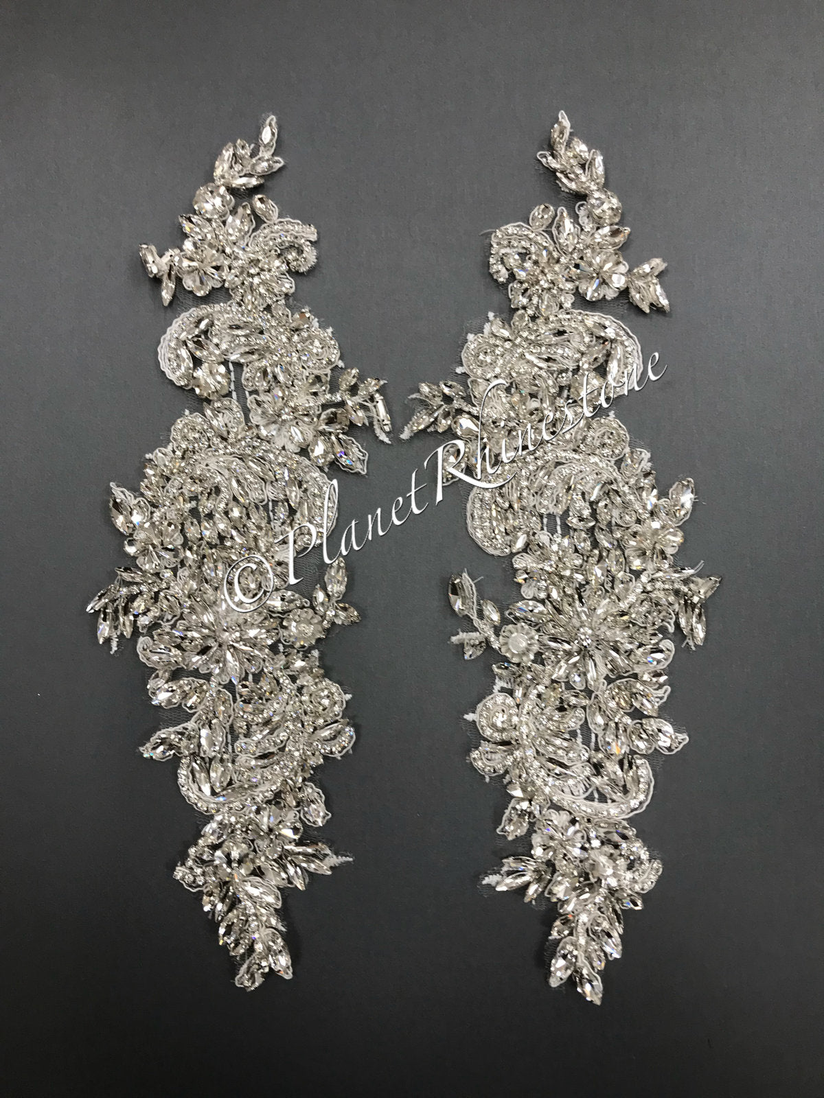 Crystal Lace Applique Pair