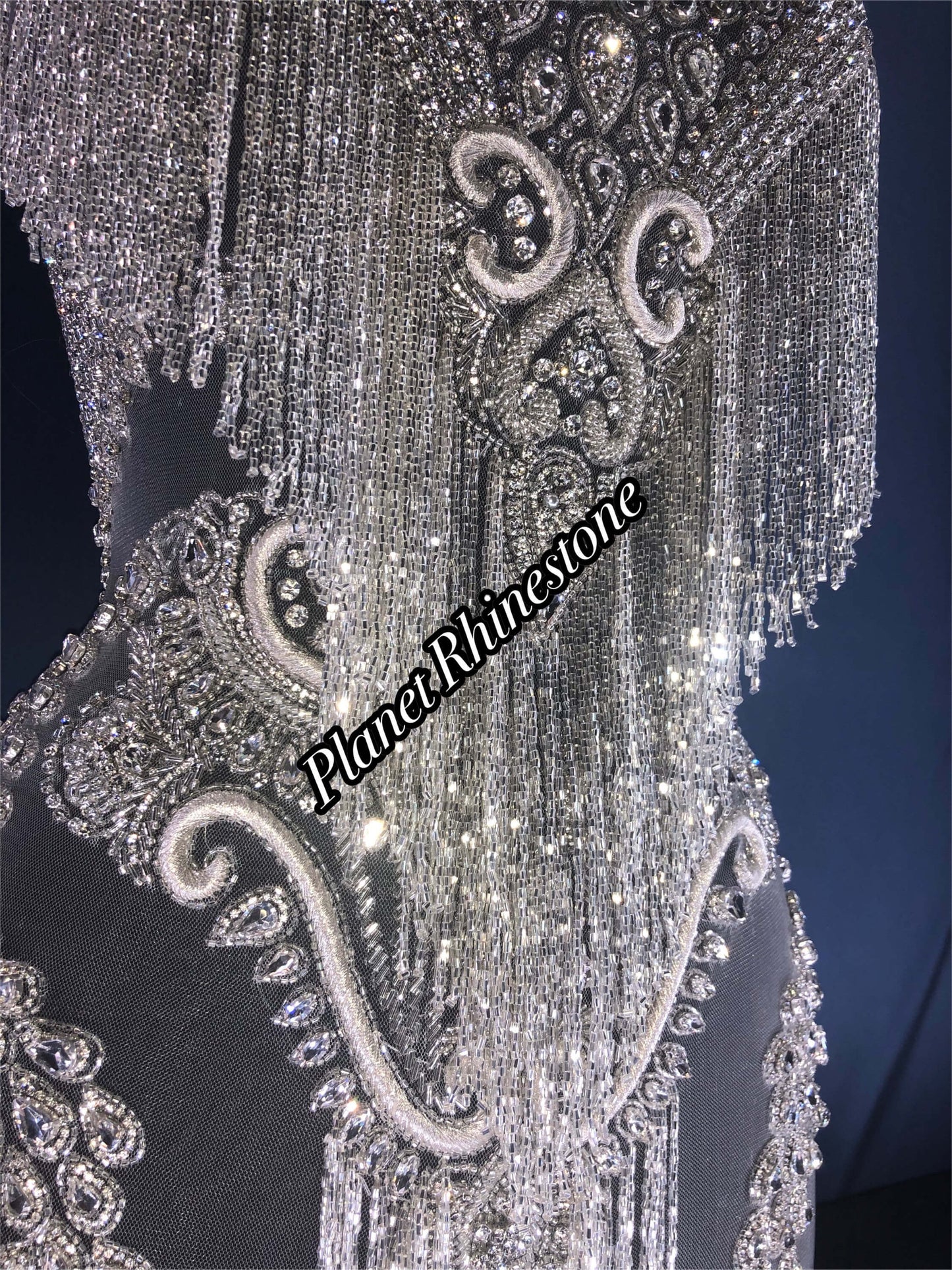 Waterfall Rhinestone Applique