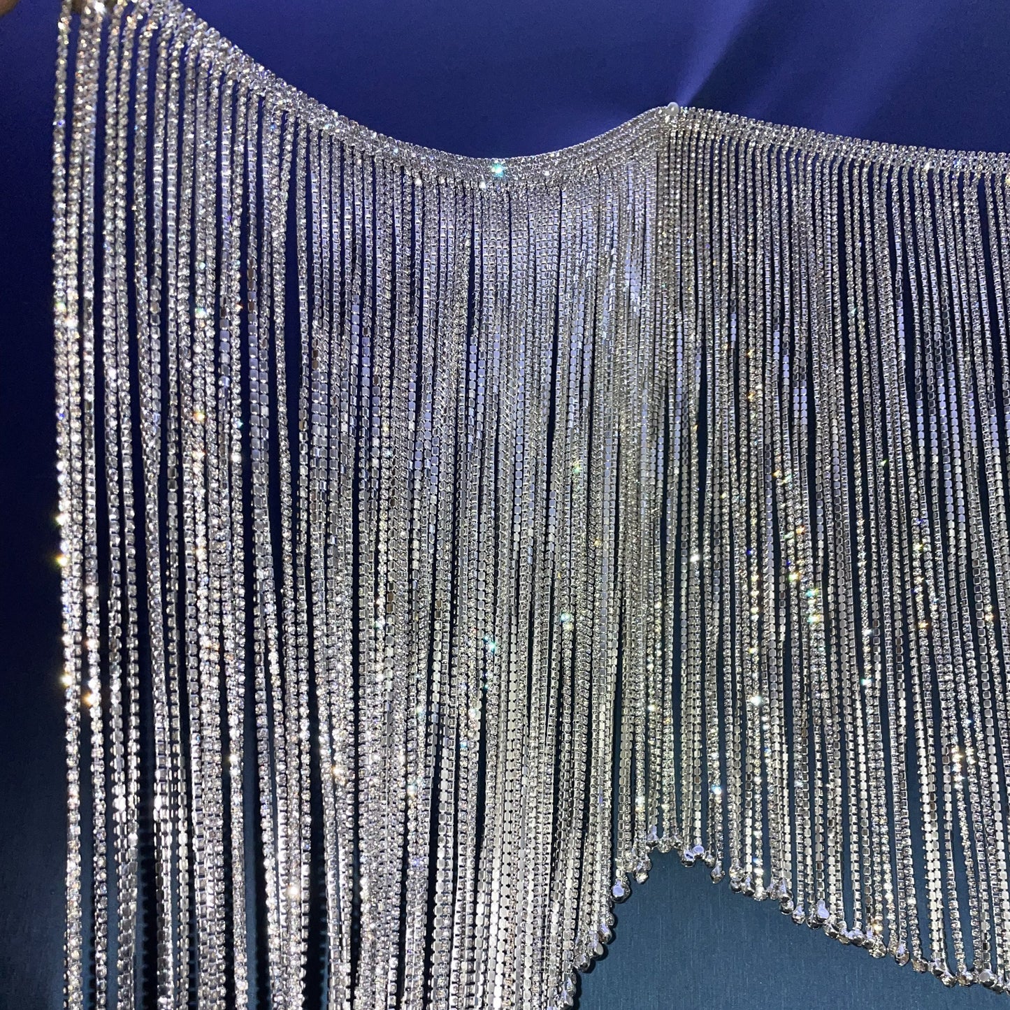 12" Rhinestone Fringe - 1 Yard