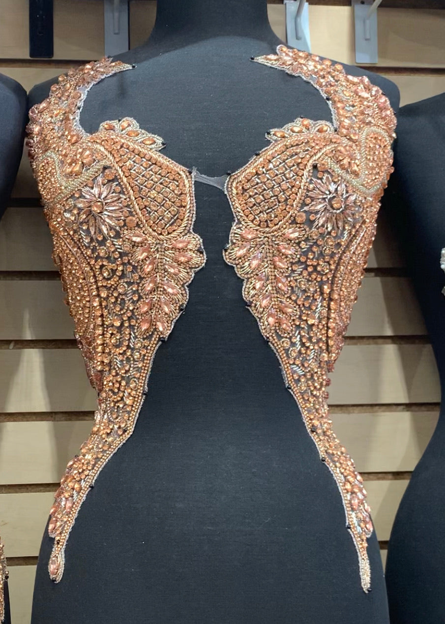 Wendy Rose Gold Rhinestone Bodice
