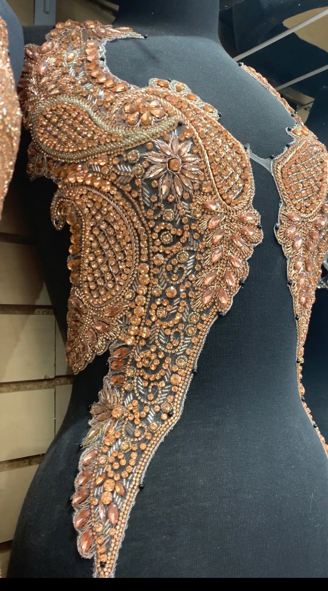 Wendy Rose Gold Rhinestone Bodice