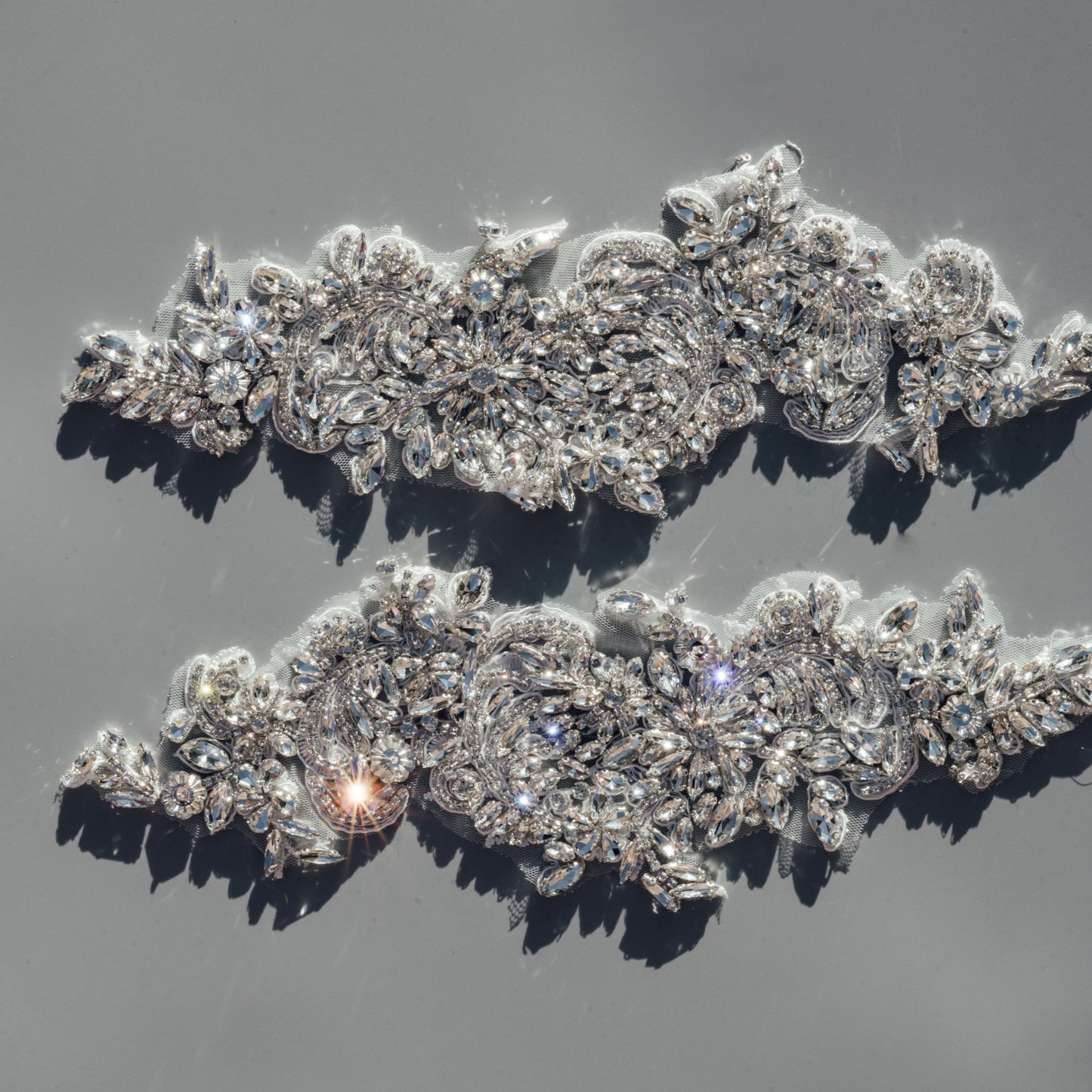 Crystal Lace Applique Pair