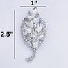 Leaf Rhinestone Brooch | BRH-14