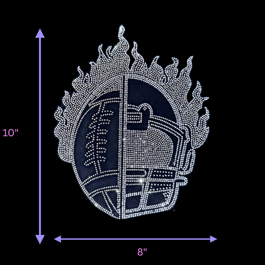 Rhinestone Football Hotfix Transfer