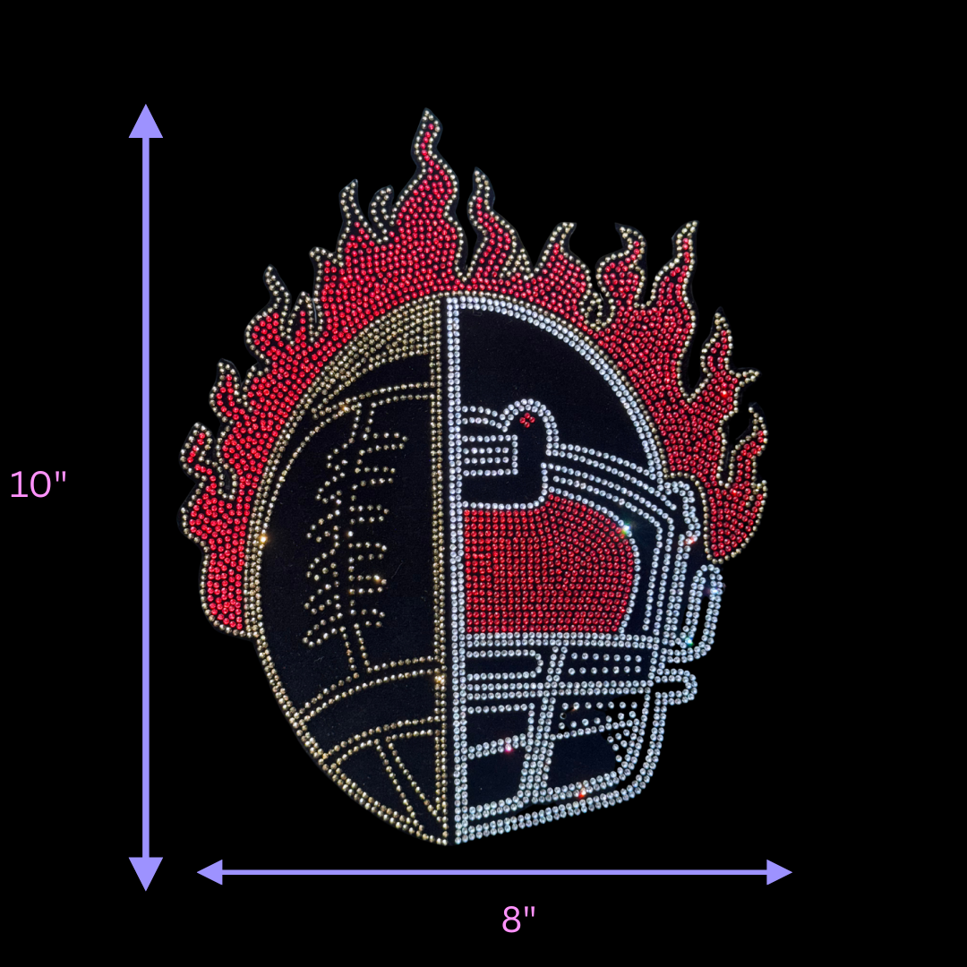 Rhinestone Football Hotfix Transfer