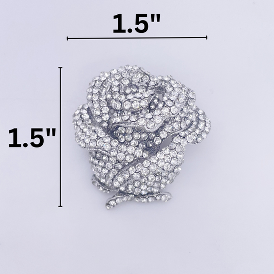 Rose Rhinestone Brooch | BRH-17