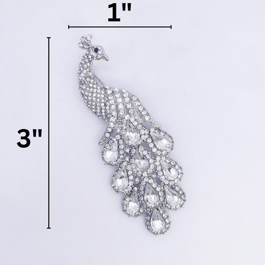 Peacock Rhinestone Brooch | BRH-18