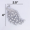 4" Peacock Rhinestone Brooch | BRH-20