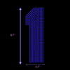 9.5" Hotfix Rhinestone Jersey Numbers