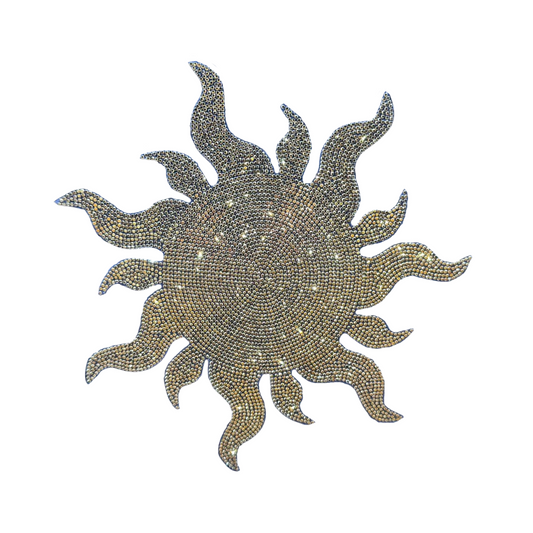 Gold Sun Rhinestone Applique BG-131