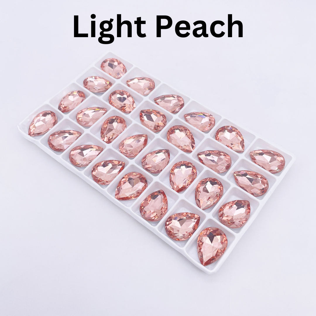 13 x 18mm Tear Drop Pointed Back Rhinestones | Planet Rhinestone