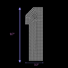 9.5" Hotfix Rhinestone Jersey Numbers
