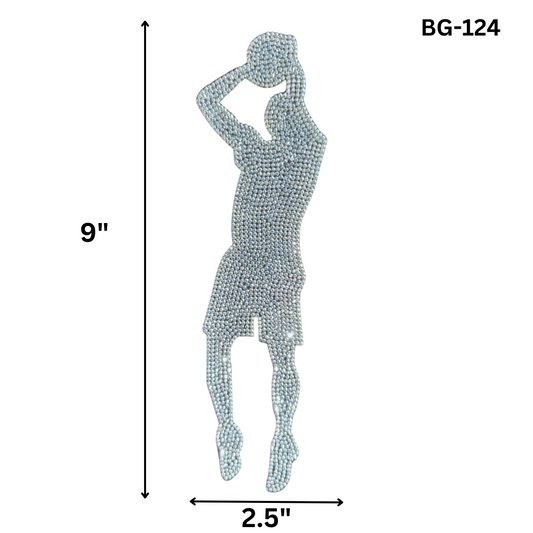 Basketball Hotfix Rhinestone Applique BG-124